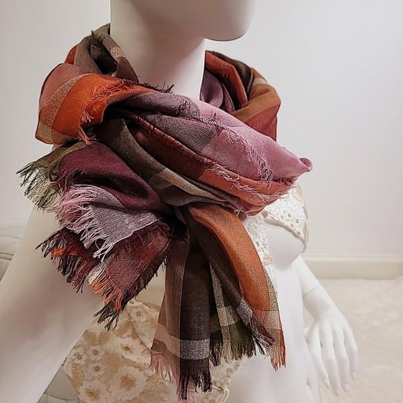 SCARF MIX-IT PLAID MULTI COLOR - Picture 4 of 9